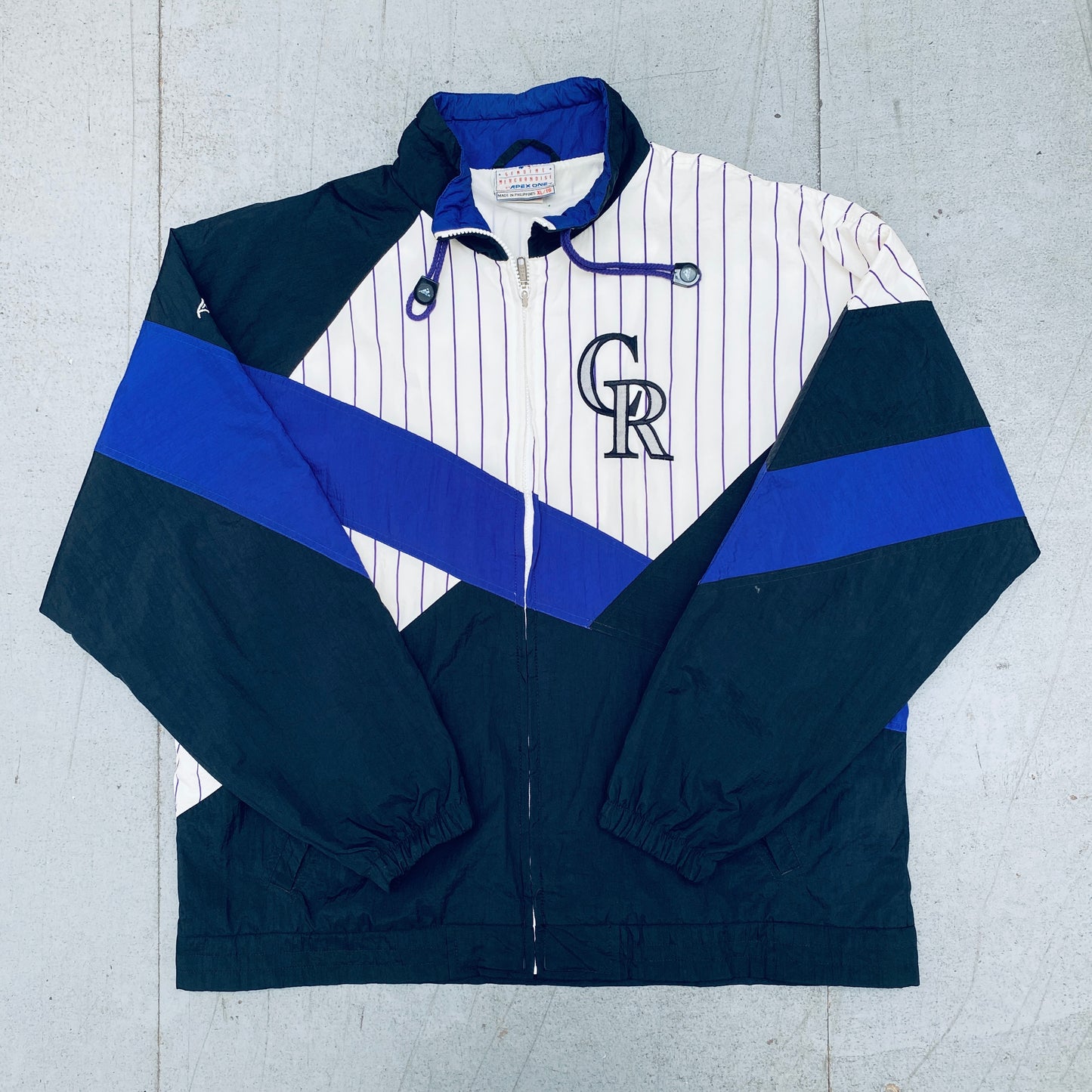 Colorado Rockies: 1990's Apex One Fullzip Windbreaker (XL)