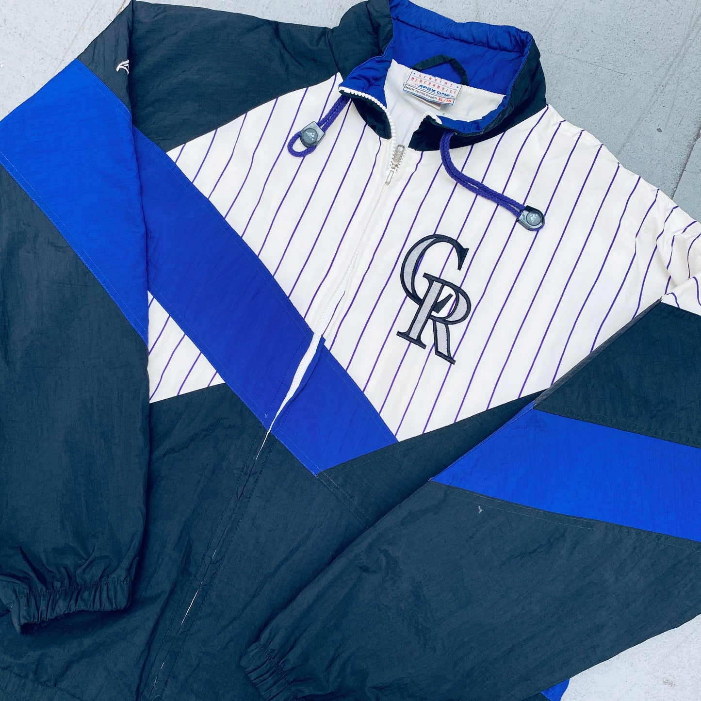 Colorado Rockies: 1990's Apex One Fullzip Windbreaker (XL)