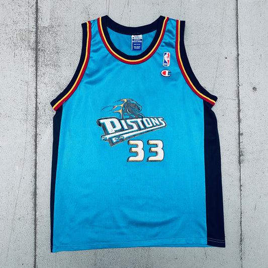 Detroit Pistons: Grant Hill 1998/99 Teal Champion Jersey (S)