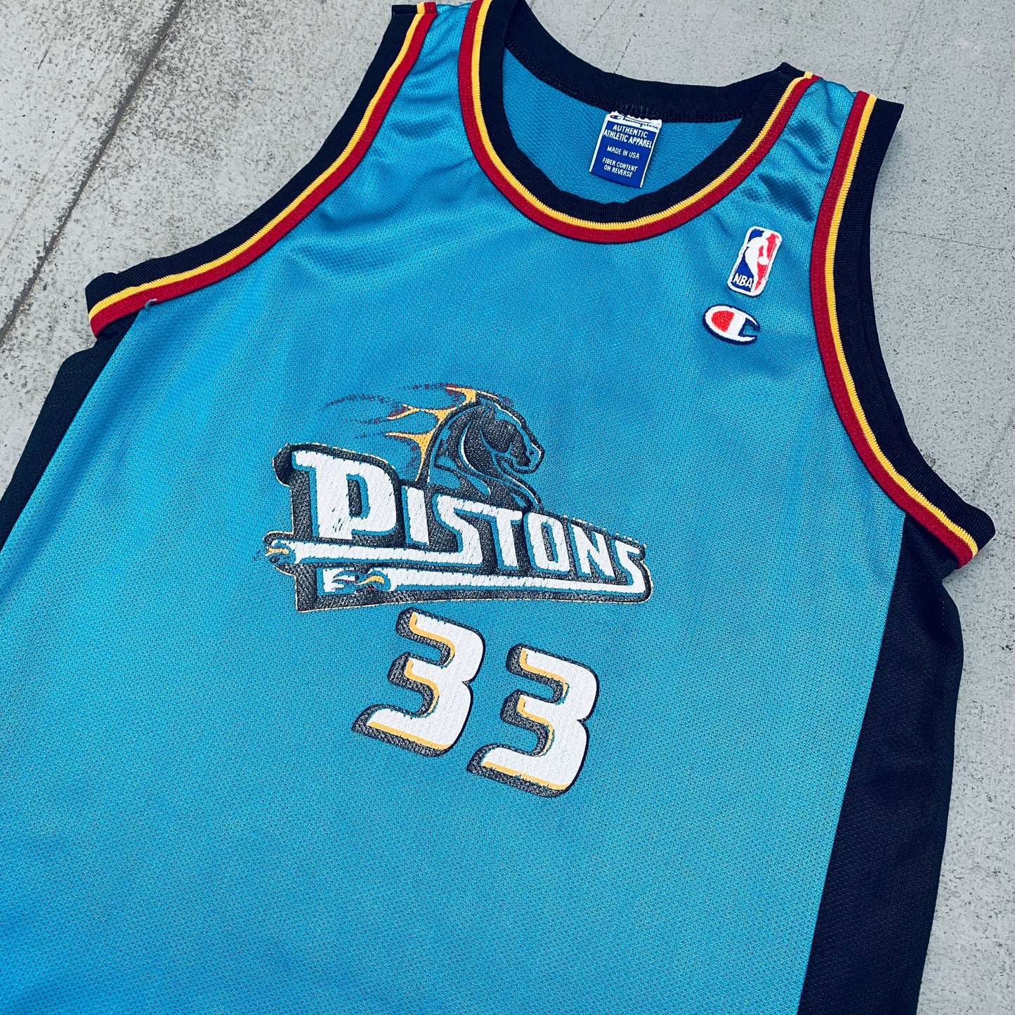 Detroit Pistons: Grant Hill 1998/99 Teal Champion Jersey (S)