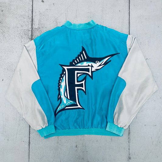 Florida Marlins: 1990's Silk Bomber Jacket (L)