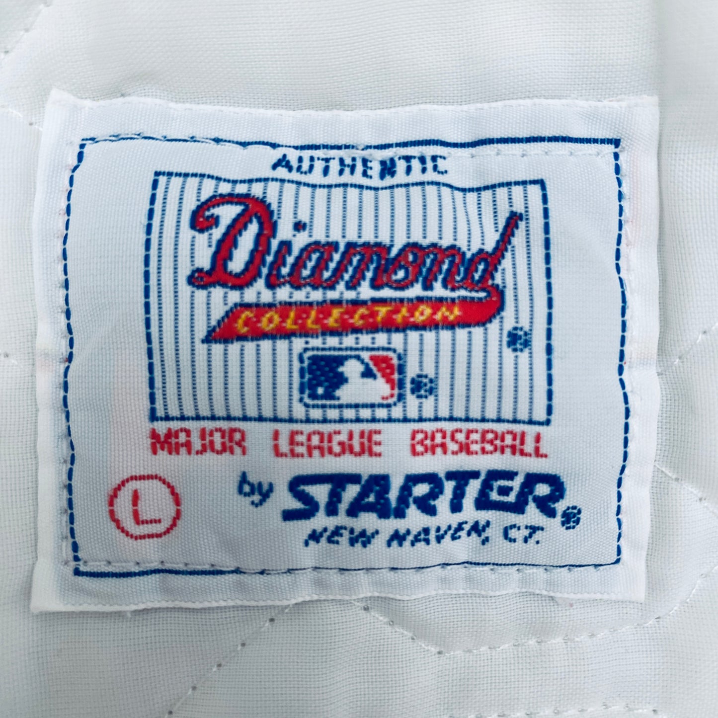 Colorado Rockies: 1990's White Satin Diamond Collection Starter Bomber Jacket (L)