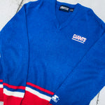 New York Giants: 1980's Knitted V-Neck Starter Sweat (L)