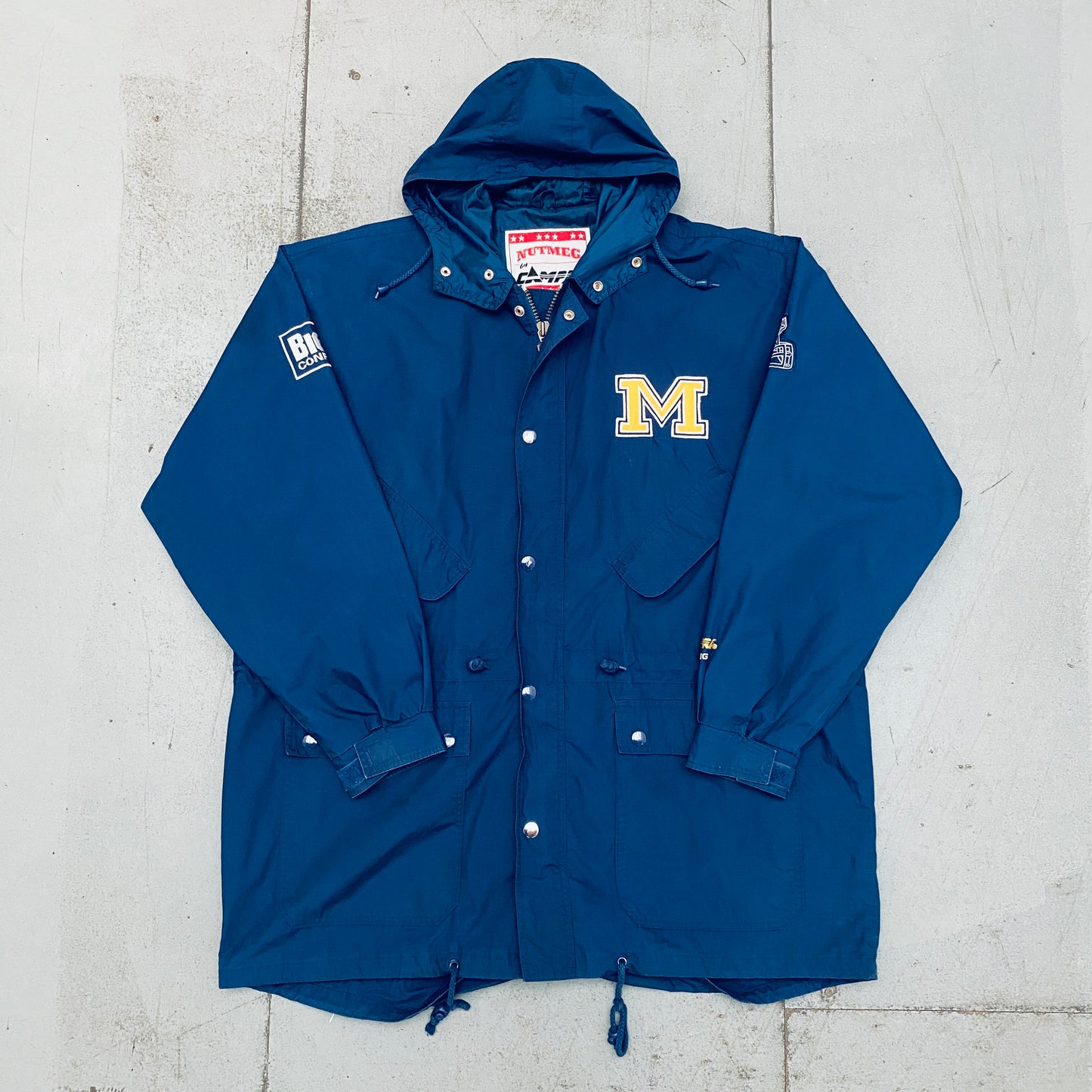 Michigan Wolverines: 1990's Nutmeg by Campri Fullzip Lightweight Trench Coat (XXL)