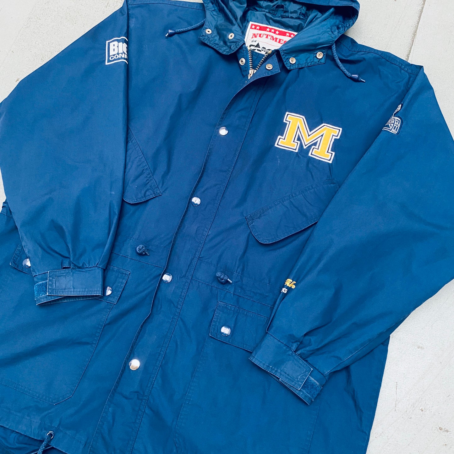 Michigan Wolverines: 1990's Nutmeg by Campri Fullzip Lightweight Trench Coat (XXL)