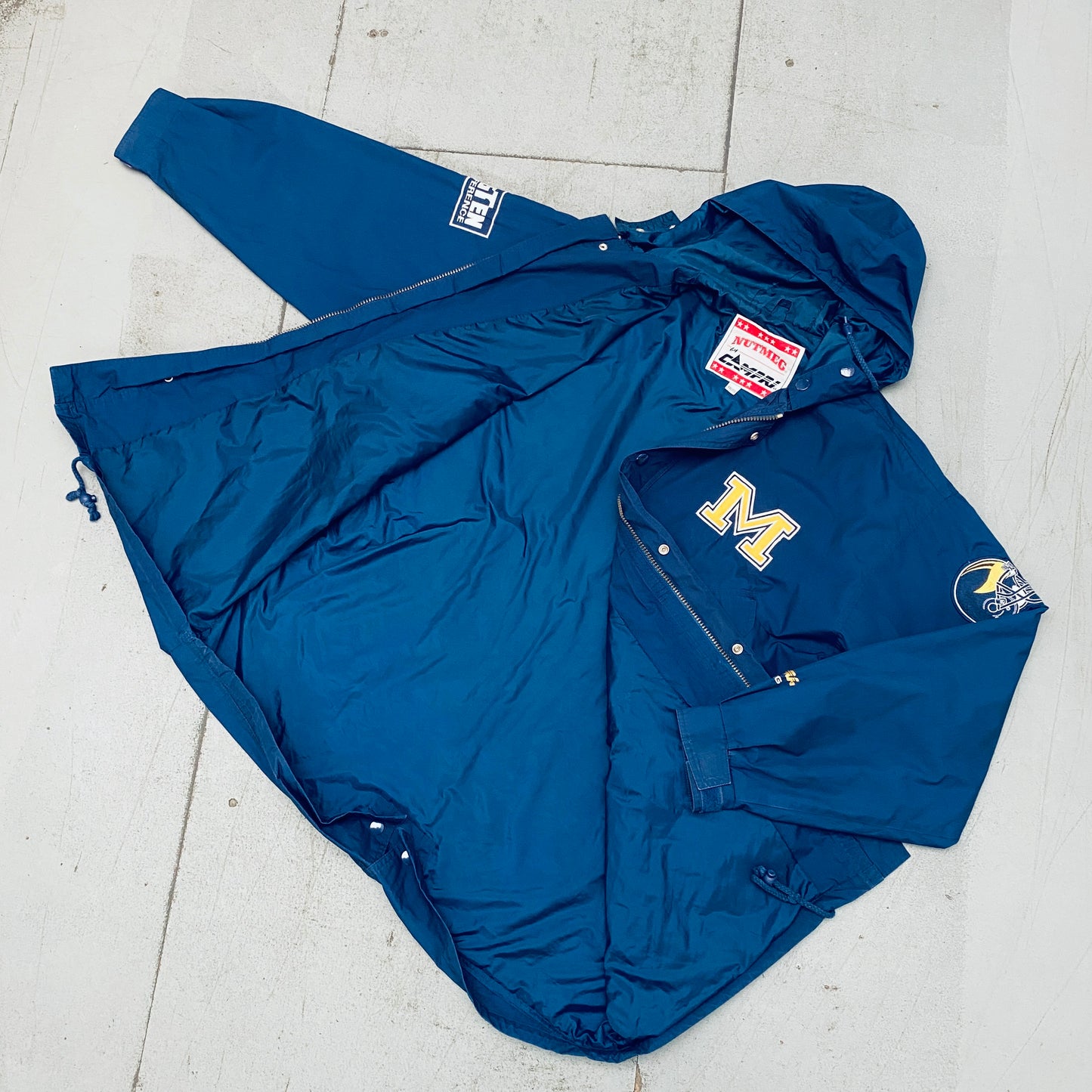 Michigan Wolverines: 1990's Nutmeg by Campri Fullzip Lightweight Trench Coat (XXL)