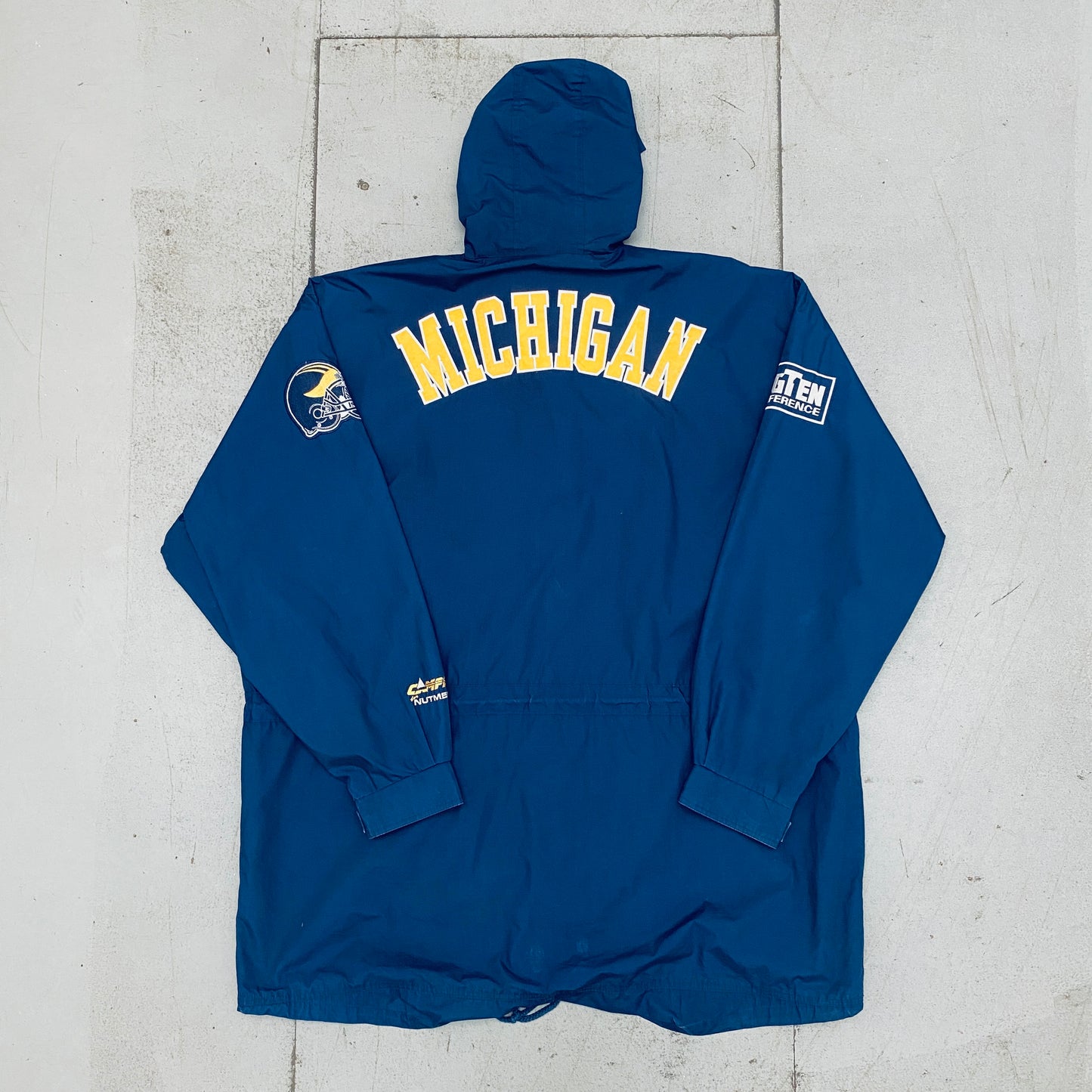 Michigan Wolverines: 1990's Nutmeg by Campri Fullzip Lightweight Trench Coat (XXL)