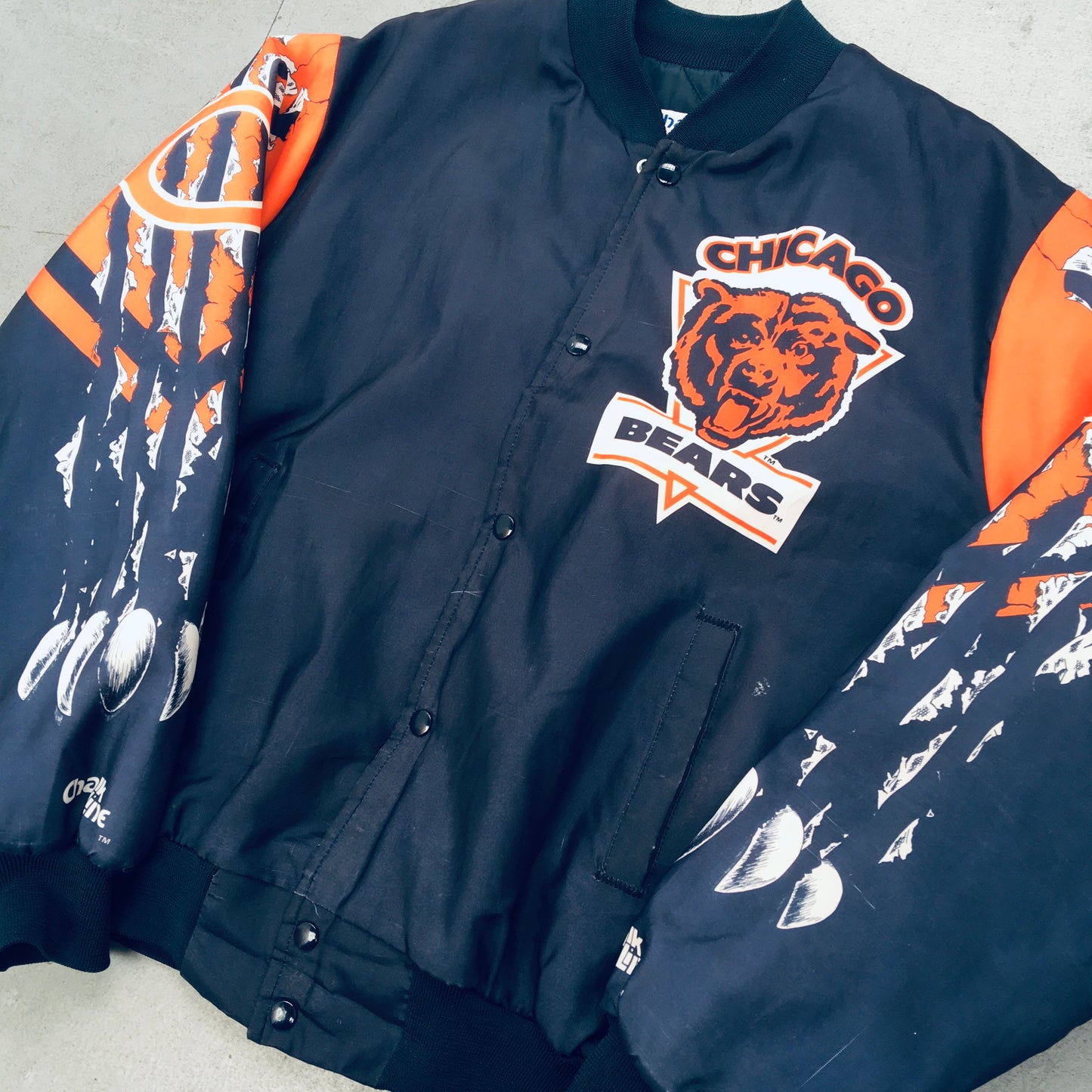 Chicago Bears: 1990's Chalk Line Fanimation Jacket (L/XL)