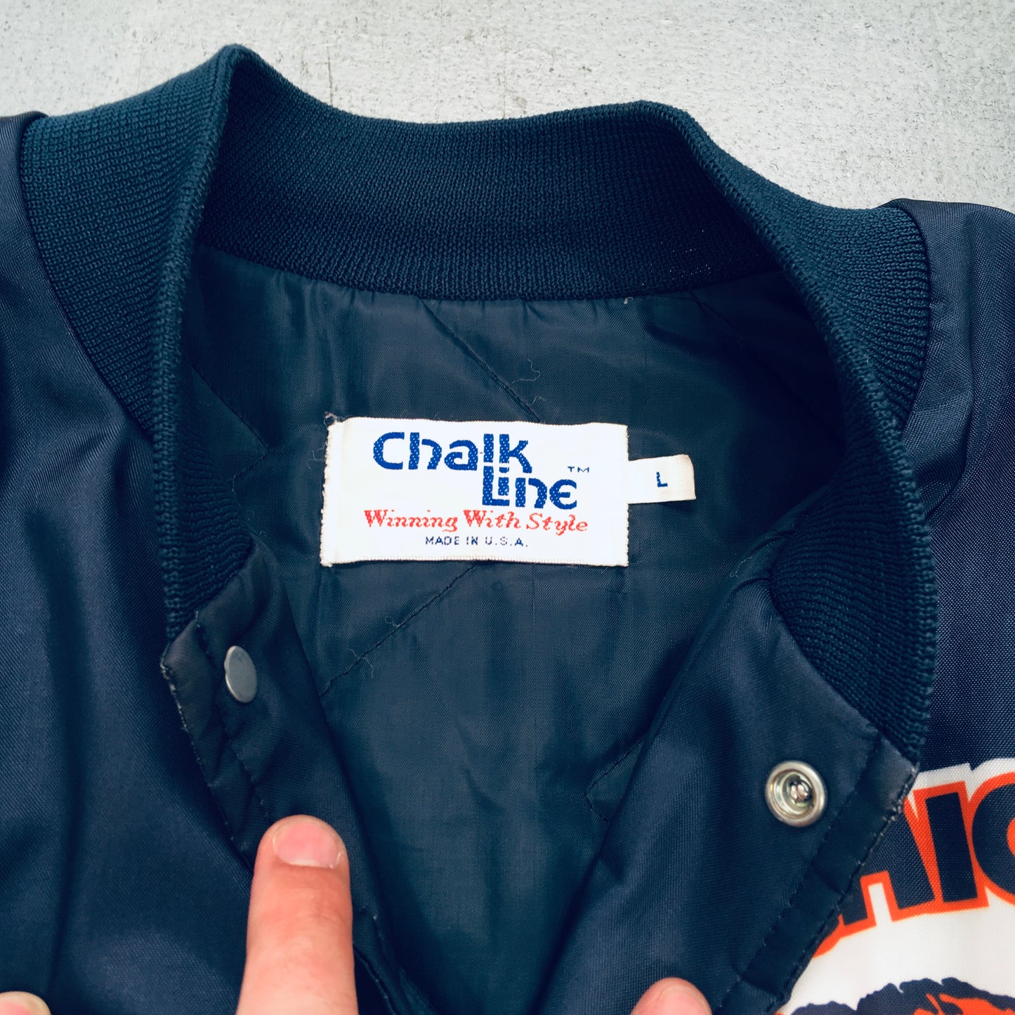 Chicago Bears: 1990's Chalk Line Fanimation Jacket (L/XL)