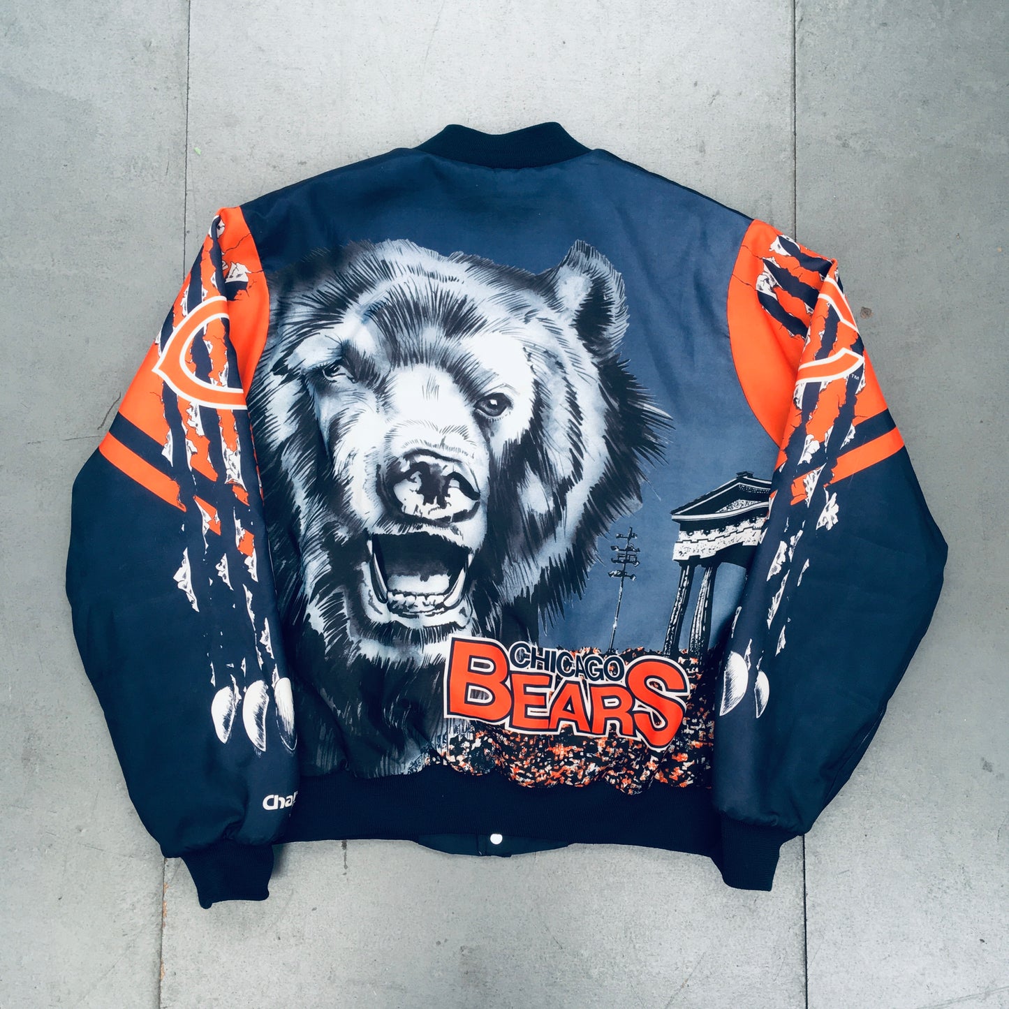 Chicago Bears: 1990's Chalk Line Fanimation Jacket (L/XL)