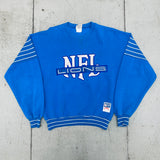 Detroit Lions: 1990's Nutmeg Mills Embroidered Spellout Sweat (M)