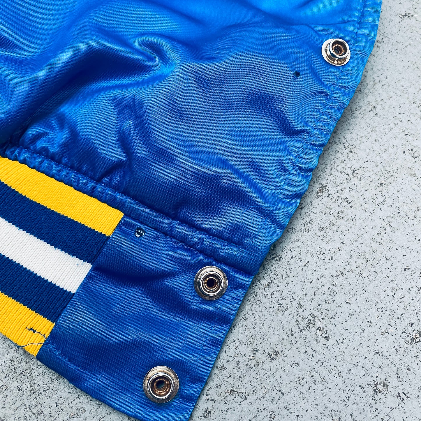 St. Louis Blues: 1986 Satin Starter Bomber Jacket (XL)