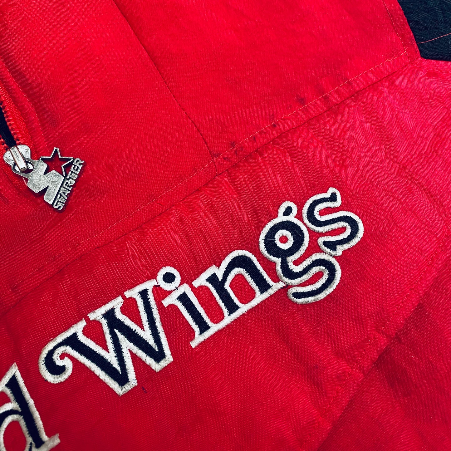 Detroit Red Wings: 1990's 1/4 Zip Starter Breakaway Jacket (XL)