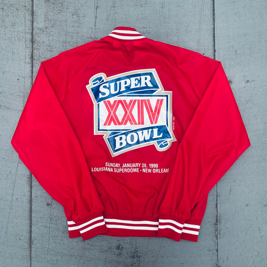 San Francisco 49ers: 1989 Chalk Line Super Bowl XXIV Lightweight Bomber Jacket (L)