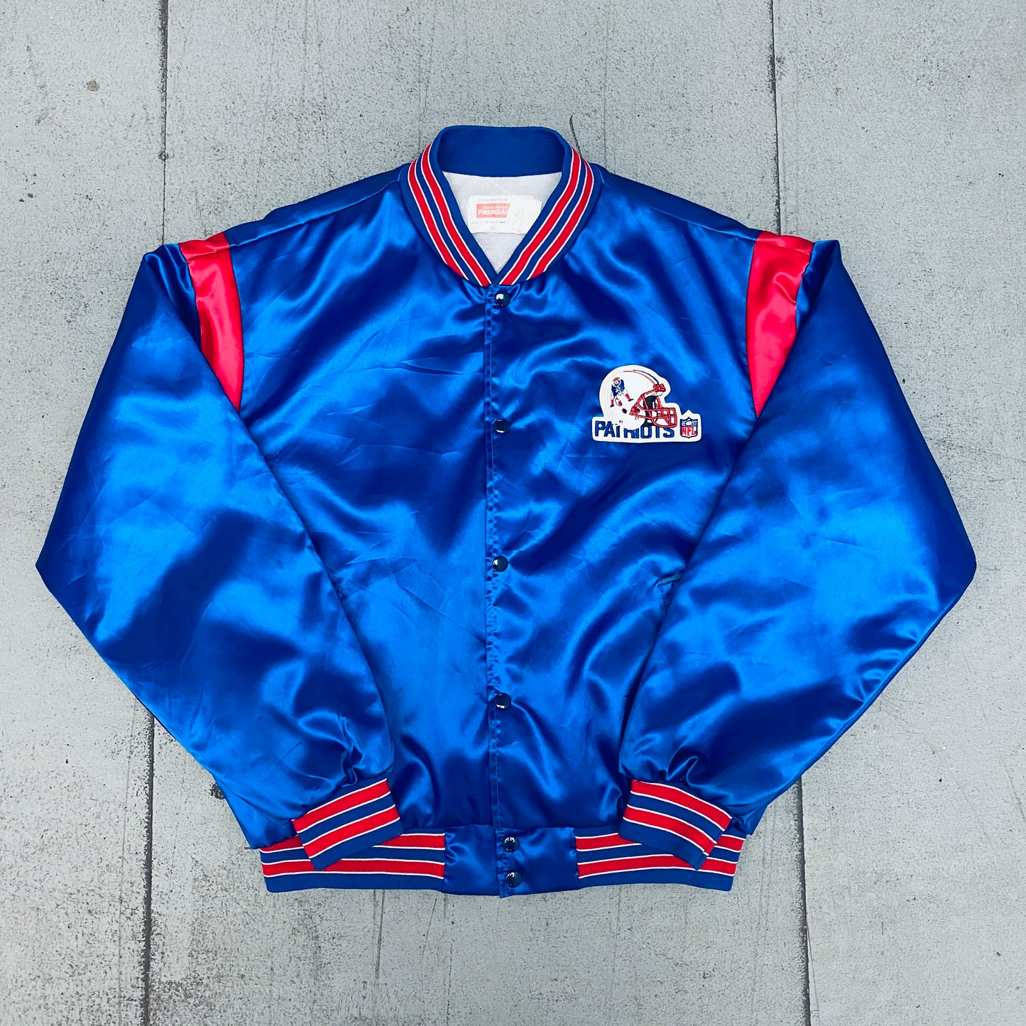 New England Patriots: 1980's Satin Bomber Jacket (L/XL)