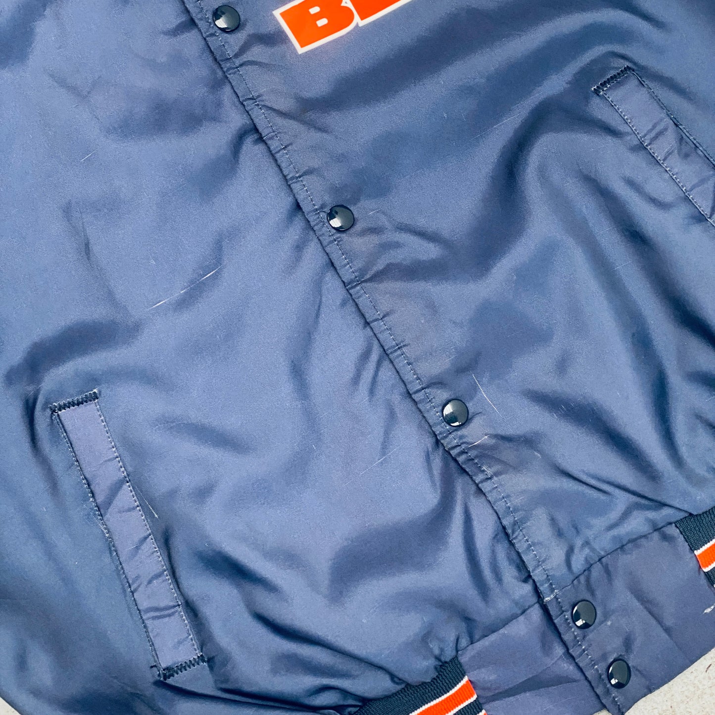 Chicago Bears: 1990's Chalk Line Fanimation Bomber Jacket (L)