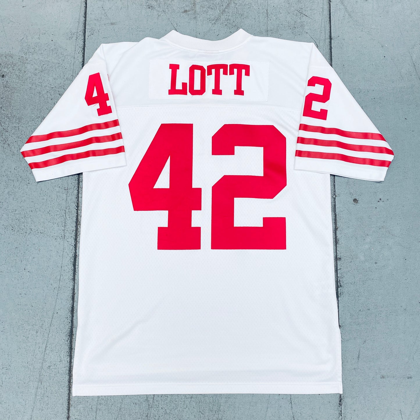 San Francisco 49ers: Ronnie Lott 1990 Throwback Jersey - Stitched (L)