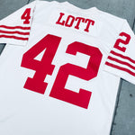 San Francisco 49ers: Ronnie Lott 1990 Throwback Jersey - Stitched (L)