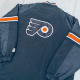 Philadelphia Flyers: 1990's Blackout 1/4 Zip Starter Breakaway Jacket (XXXL)