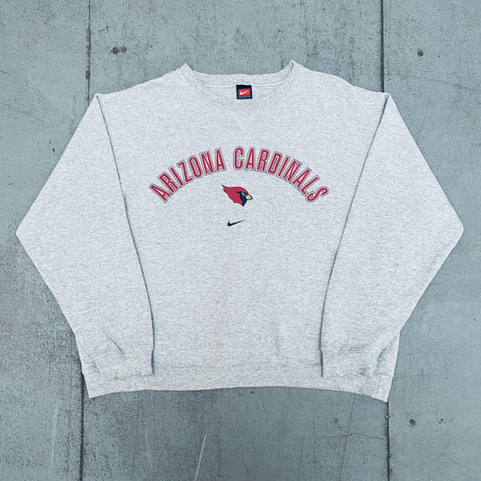 Arizona Cardinals: 1990's Nike Centre Swoosh Graphic Spellout Sweat (L/XL)