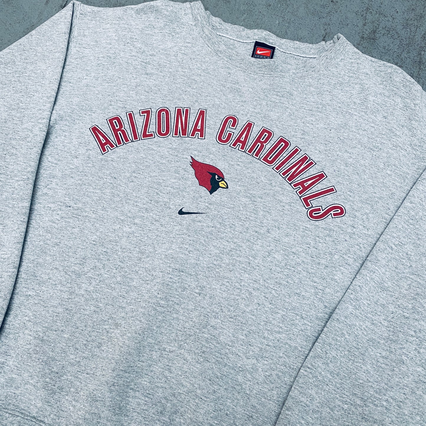 Arizona Cardinals: 1990's Nike Centre Swoosh Graphic Spellout Sweat (L/XL)