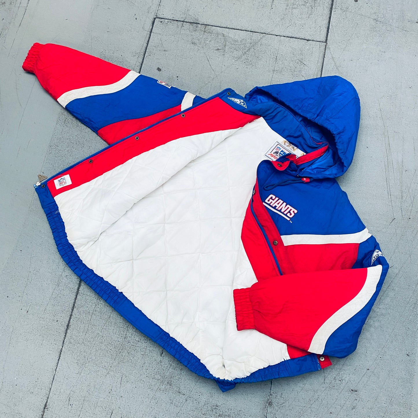 New York Giants: 1990's Apex One "Ice Cream Man" Wave Fullzip Proline Jacket (L)