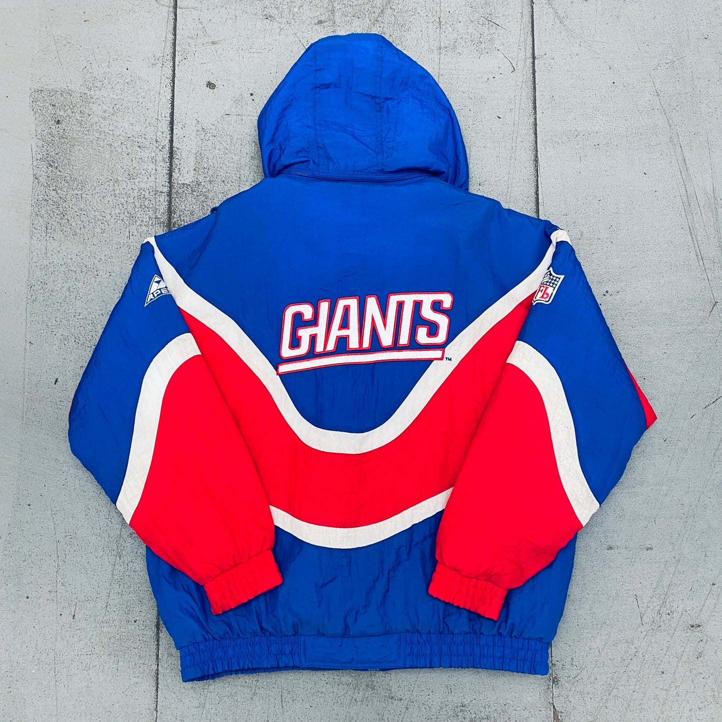 New York Giants: 1990's Apex One "Ice Cream Man" Wave Fullzip Proline Jacket (L)