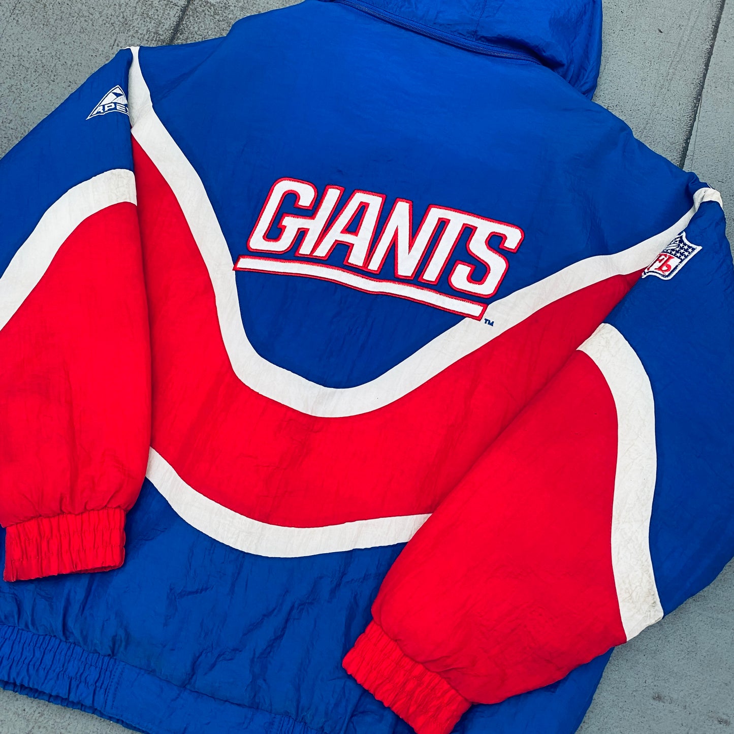 New York Giants: 1990's Apex One "Ice Cream Man" Wave Fullzip Proline Jacket (L)