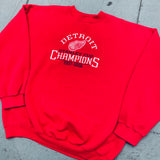 Detroit Red Wings: 1997/98 Stanley Cup Champions Embroidered Spellout Sweat (XXL)