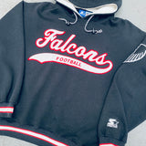 Atlanta Falcons: 1990's Stitched Script Spellout Starter Hoodie (M)