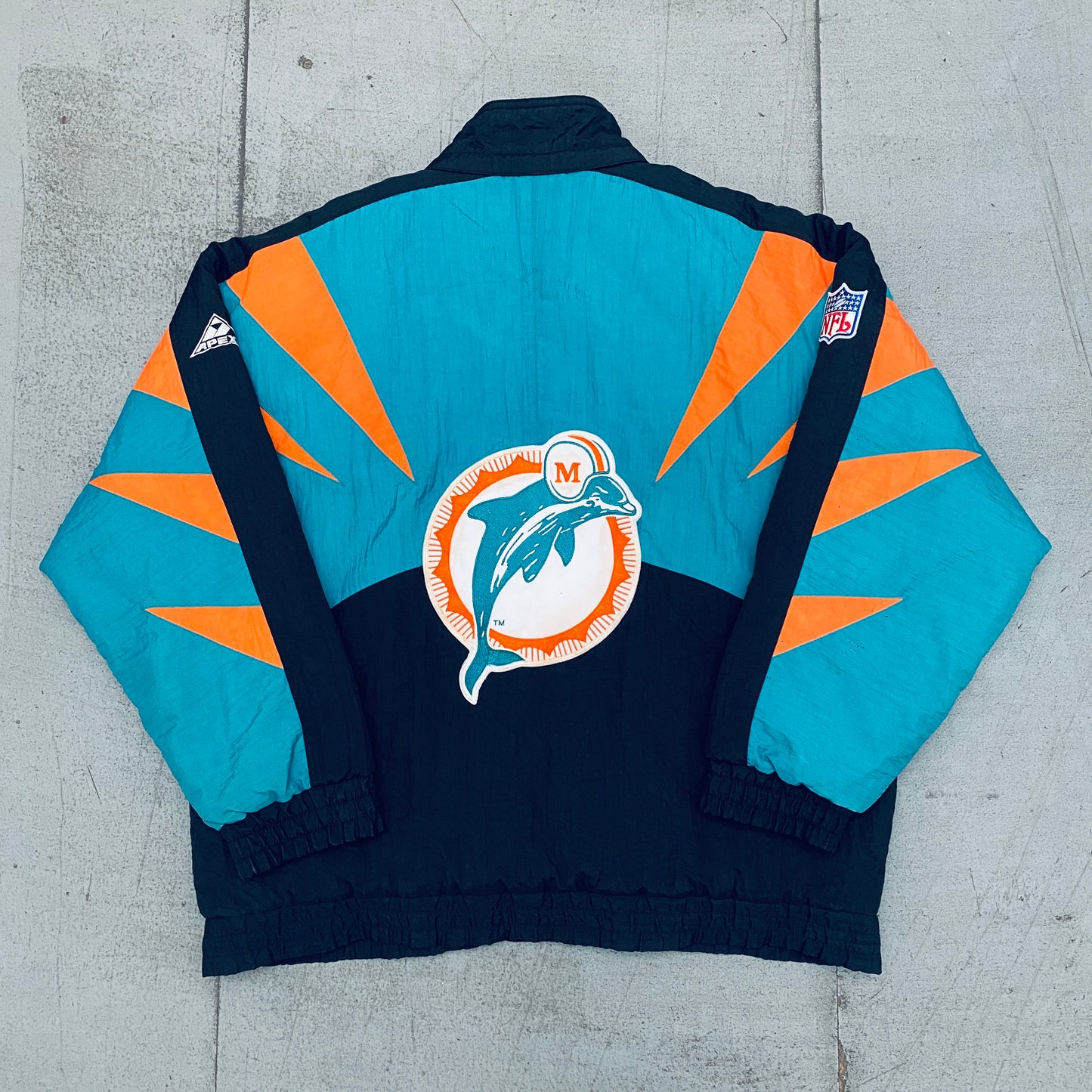 Miami Dolphins: 1990's Apex One Sharktooth Fullzip Proline Jacket (XL)