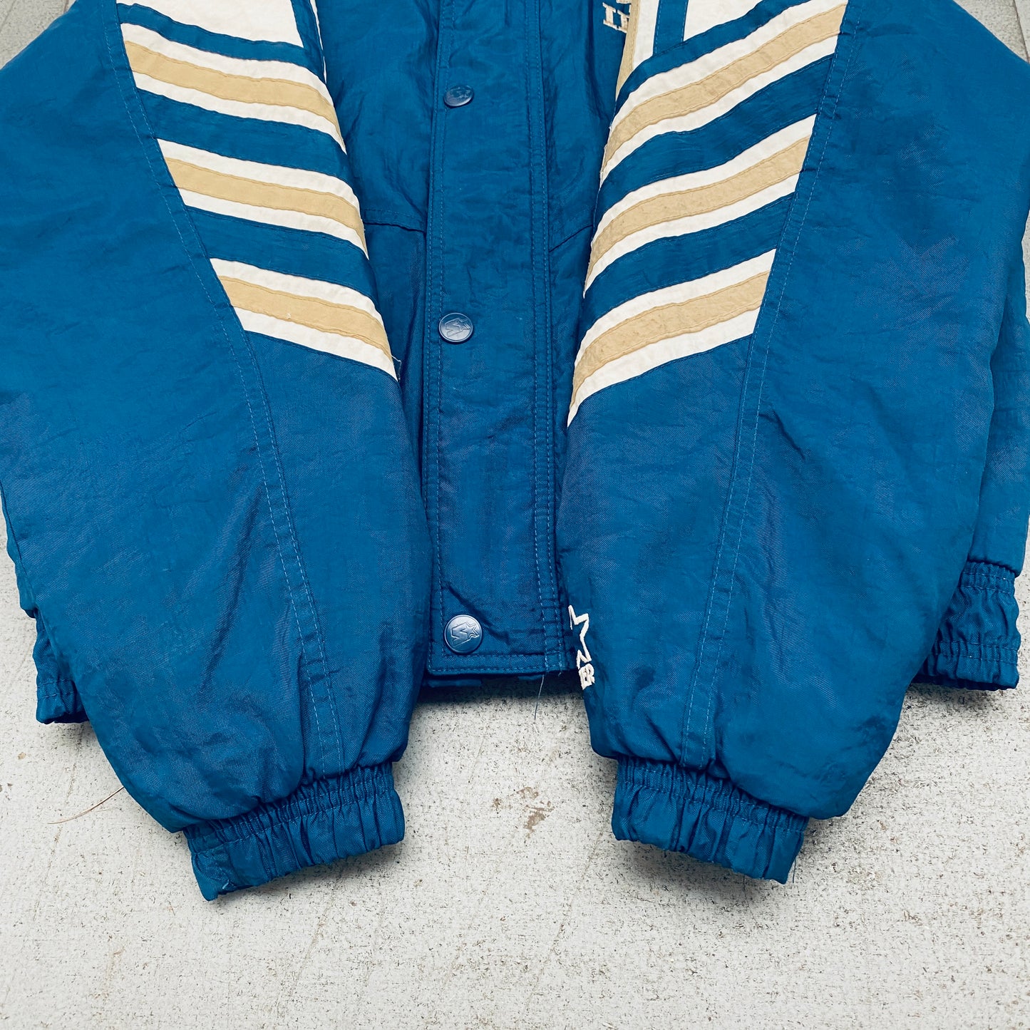 Notre Dame Fighting Irish: 1990's Fullzip Chevron Starter Jacket (S)