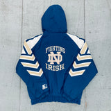 Notre Dame Fighting Irish: 1990's Fullzip Chevron Starter Jacket (S)