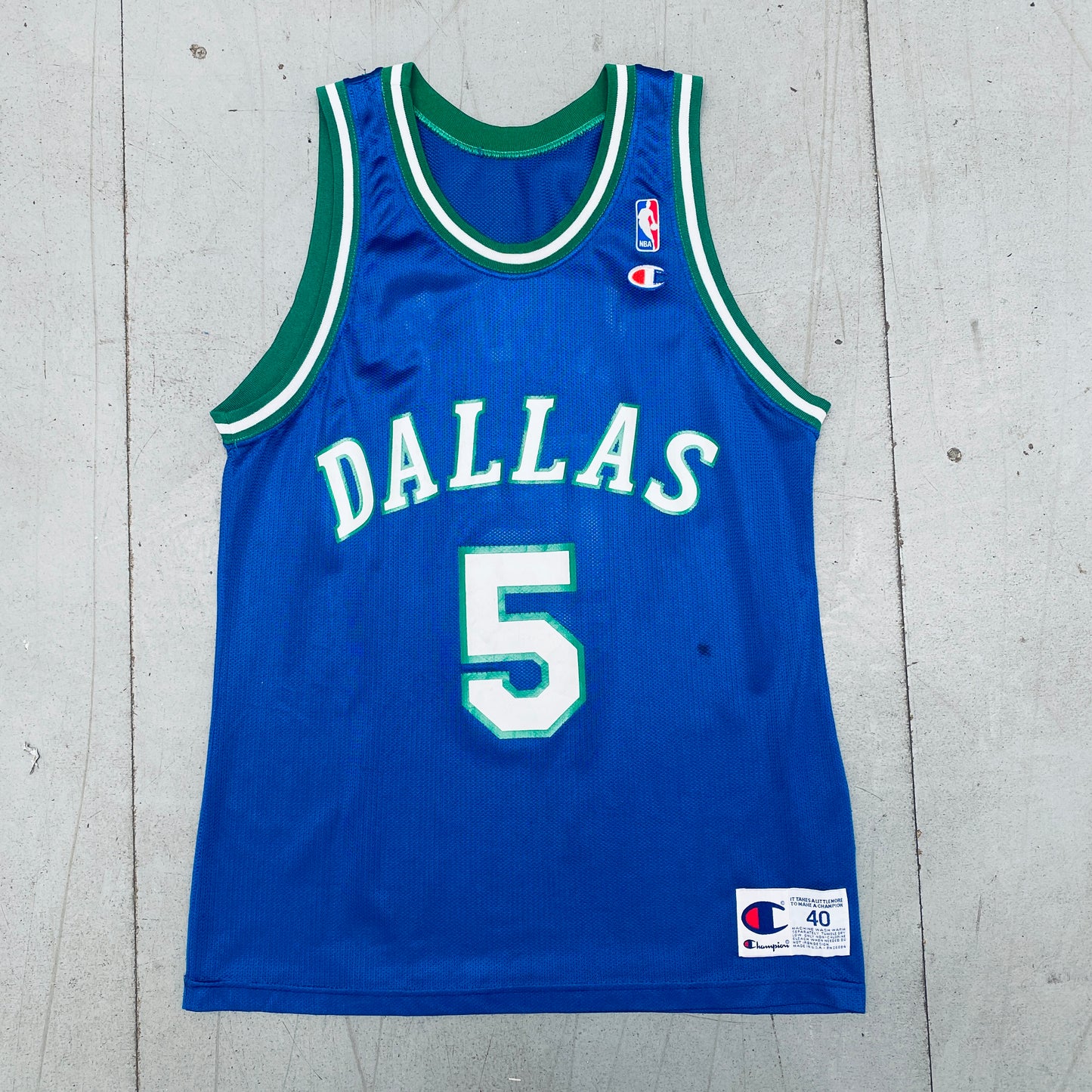 Dallas Mavericks: Jason Kidd Rookie 1994/95 Blue Champion Jersey (M)