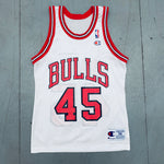 Chicago Bulls: Michael Jordan 1995 White Champion Jersey (S)