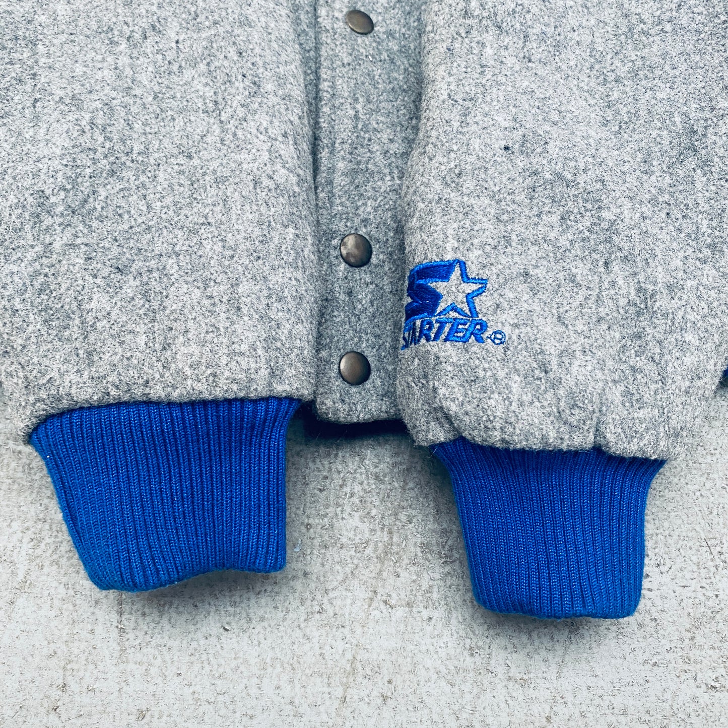 New York Knicks: 1990's Reverse Script Spellout Fullzip Wool Starter Bomber (M/L)