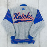 New York Knicks: 1990's Reverse Script Spellout Fullzip Wool Starter Bomber (M/L)