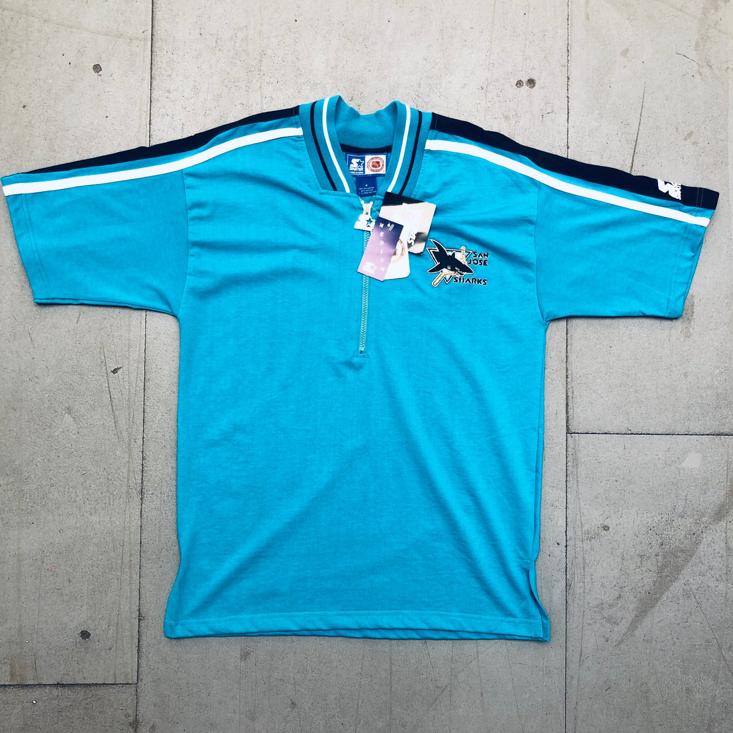 San Jose Sharks: 1990's Starter Polo Shirt - BNWT! (XL)