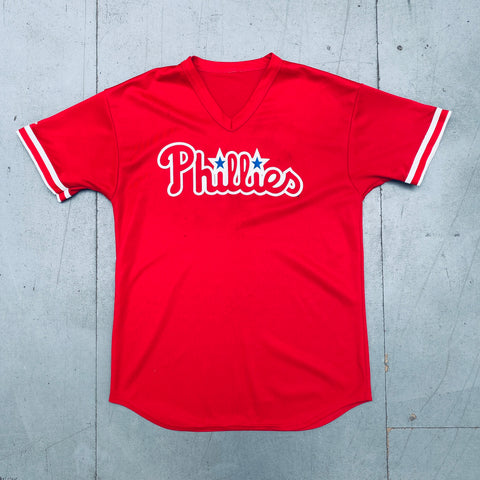 Philadelphia Phillies: 2003 No. 30 Red Majestic Batting Practice Jersey (M)