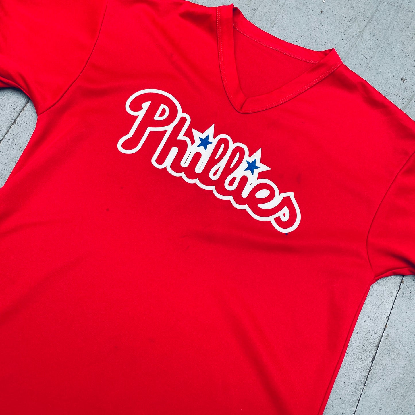 Philadelphia Phillies: 2003 No. 30 Red Majestic Batting Practice Jersey (M)