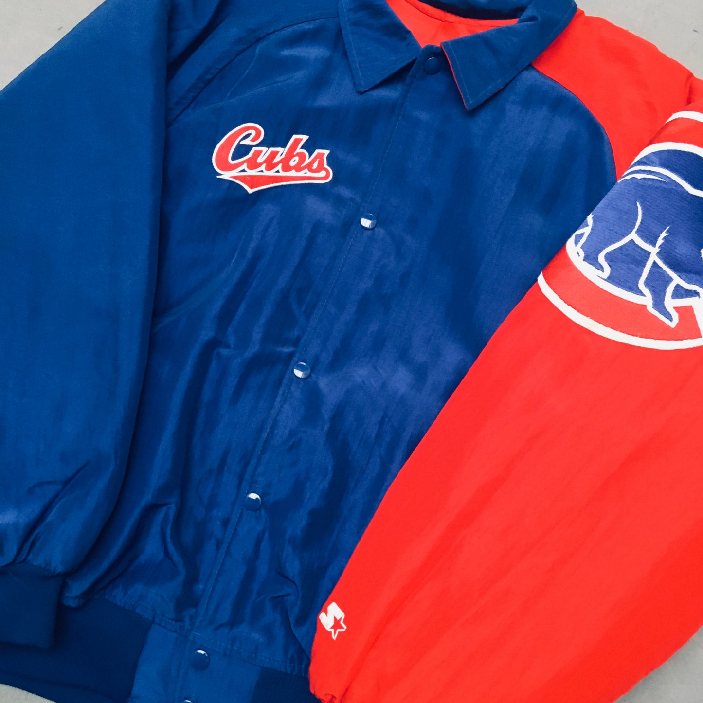 Chicago Cubs: 1990's Diamond Collection Coach's Dugout Starter Bomber Jacket (XL)