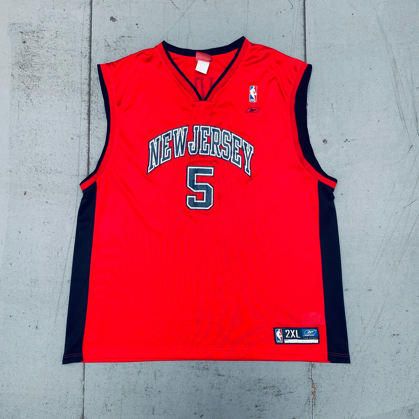 New Jersey Nets: Jason Kidd 2002/03 Red Reebok Jersey (XXL)