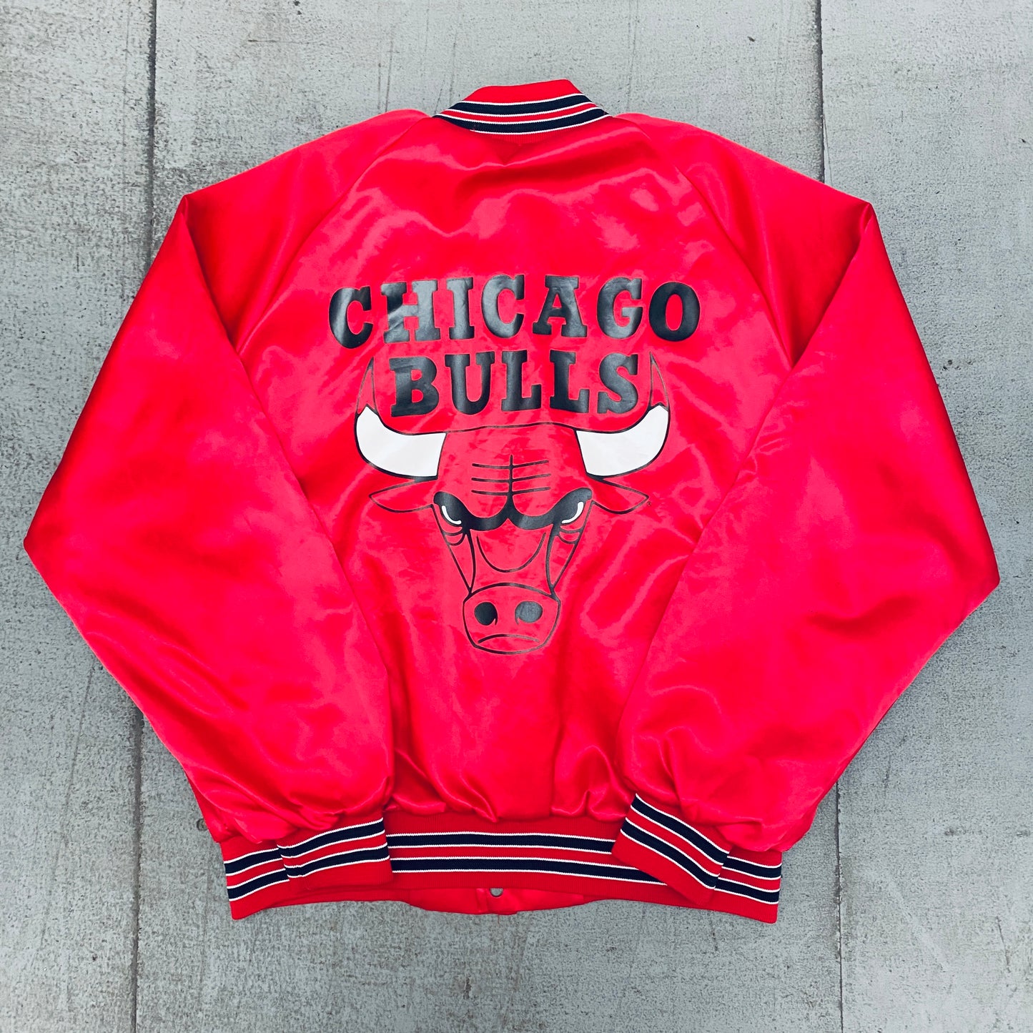 Chicago Bulls: 1990's Locker Line Satin Bomber Jacket (XL)