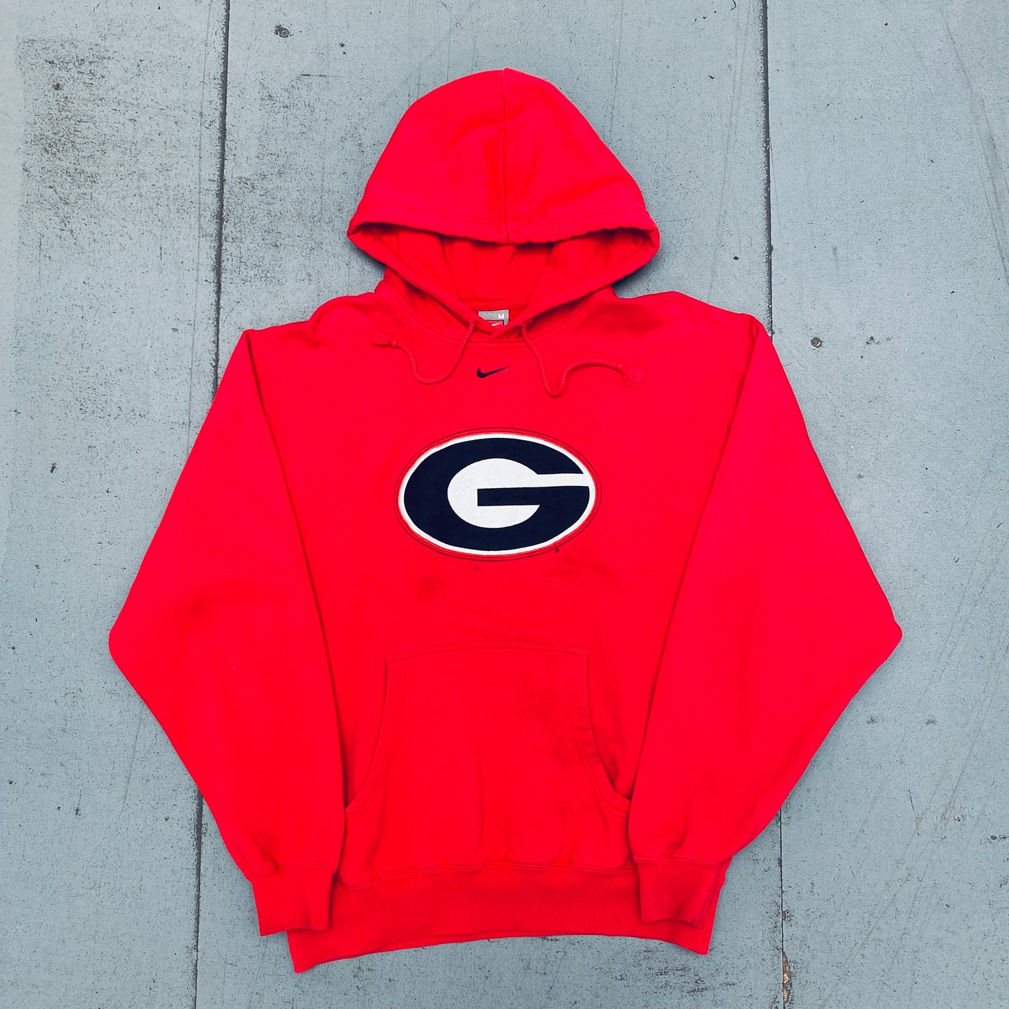 Georgia Bulldogs: 1990's Nike Centre Swoosh Embroidered Hoodie (M/L)