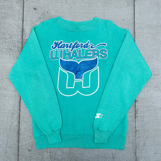 Hartford Whalers: 1980's Graphic Spellout Starter Sweat (S/M)