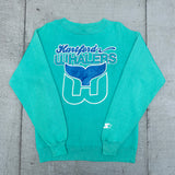 Hartford Whalers: 1980's Graphic Spellout Starter Sweat (S/M)