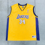 Los Angeles Lakers: Shaquille O'Neal 1998/99 Yellow Champion Jersey (XL)