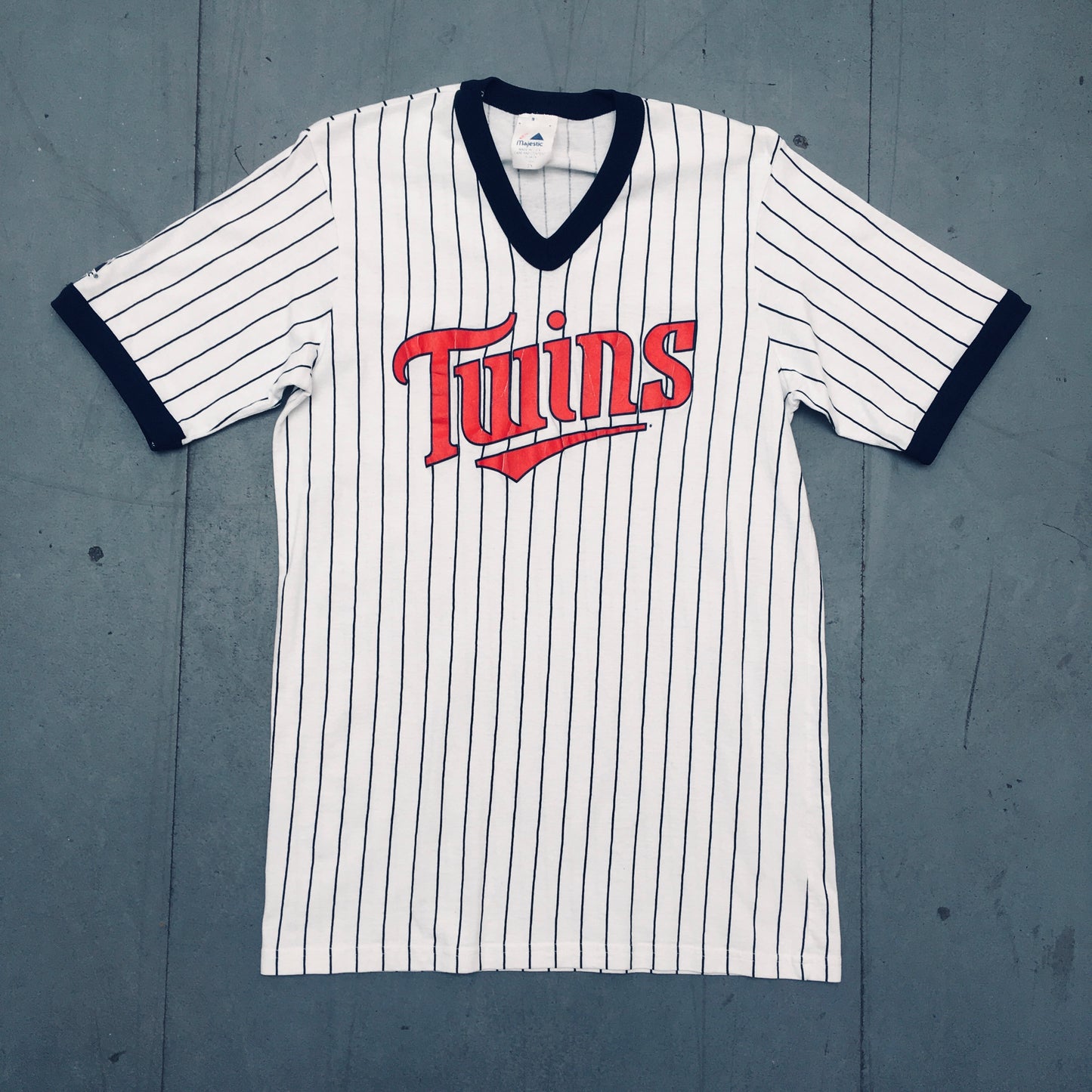 Minnesota Twins: 1980's Majestic Pinstripe Tee (M)