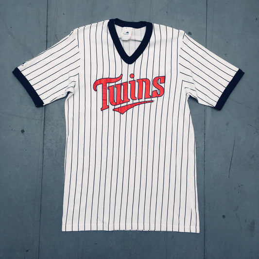 Minnesota Twins: 1980's Majestic Pinstripe Tee (M)