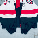 Wisconsin Badgers: 1990's Pro Player HUGE Reverse Embroidered Graffiti Spellout Fullzip Jacket (L/XL)